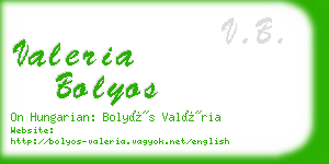 valeria bolyos business card